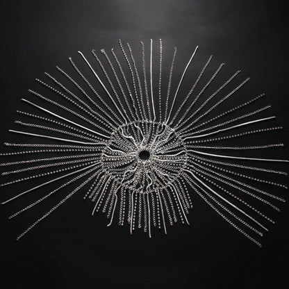 MAC153 High-end Tassel Rhinestone Hair Chain