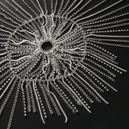 MAC153 High-end Tassel Rhinestone Hair Chain