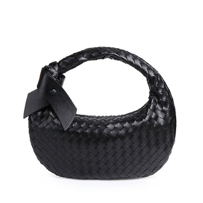 MAC168 Simple And Sstylish Woven Leather Handbag(No bow)