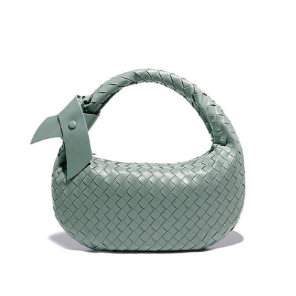 MAC168 Simple And Sstylish Woven Leather Handbag(No bow)