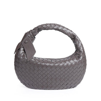 MAC168 Simple And Sstylish Woven Leather Handbag(No bow)