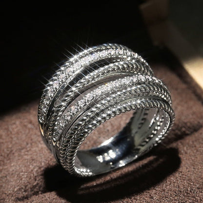 Crossed Zirconia Ring(MAC192)