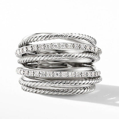 Crossed Zirconia Ring(MAC192)