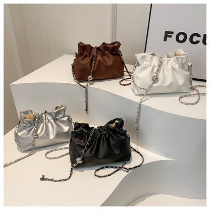 Versatile Chain Shoulder Crossbody Pleated Cloud Bag(MAC201)