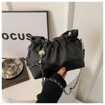 Versatile Chain Shoulder Crossbody Pleated Cloud Bag(MAC201)