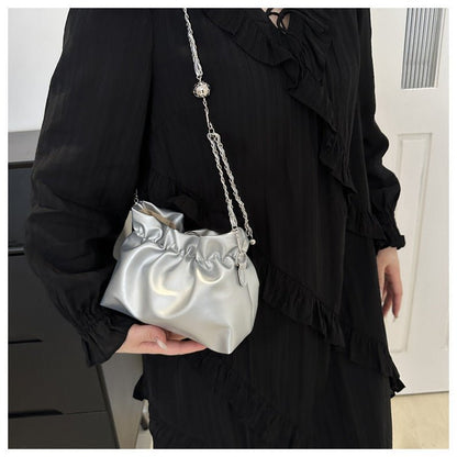 Versatile Chain Shoulder Crossbody Pleated Cloud Bag(MAC201)