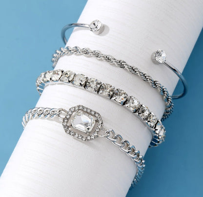 Retro Personalized Twist Bracelet Imitation Gemstone Bracelet(MAC203)