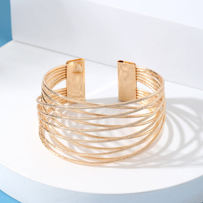 Minimalist Multi-layered Hollow Opening Geometric Bracelet(MAC210)