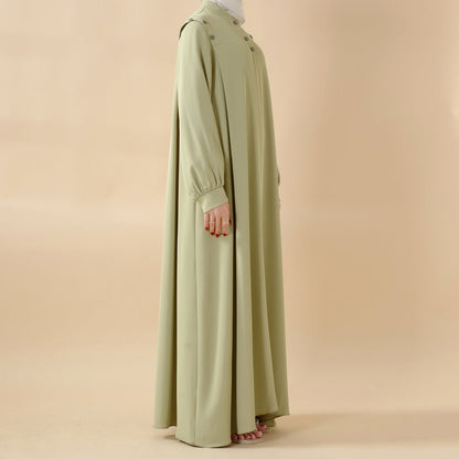 Macaron Color Shoulder Button Pullover Abaya (MA083)