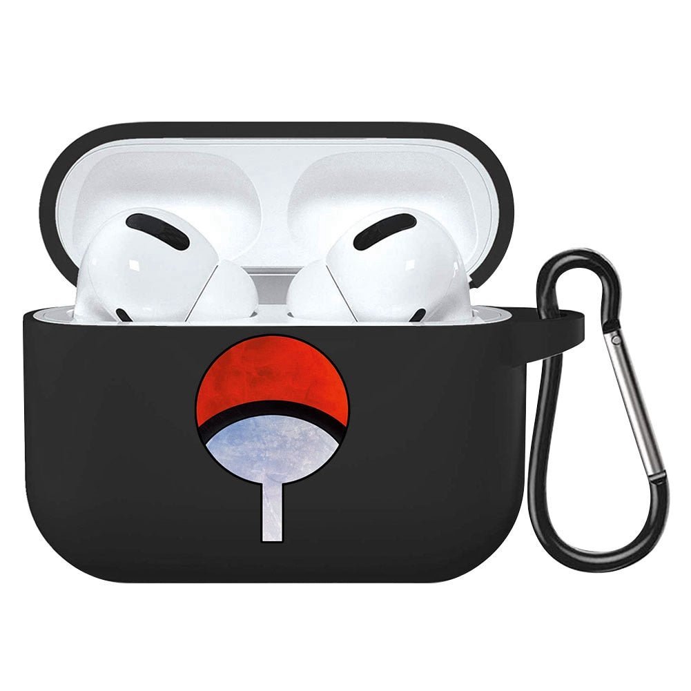 MAOKEI Uchiwa symbol AirPods case, protective cover with traditional fan design for AirPods.
