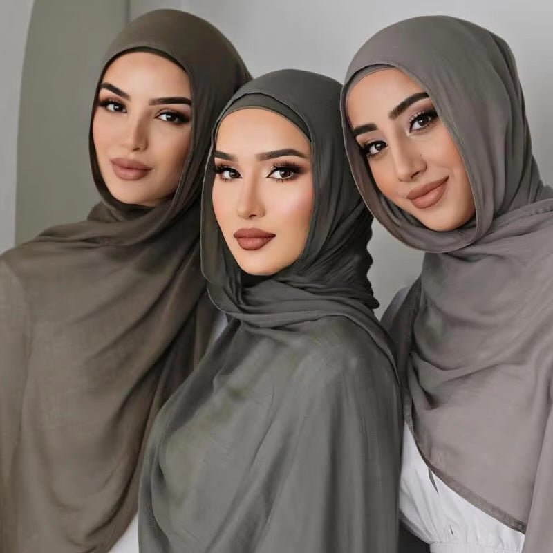 Mariam's Collection Modesty Pure Color Hijab and Undercap 2-piece set, soft fabric, available in various colors, lightweight and comfortable