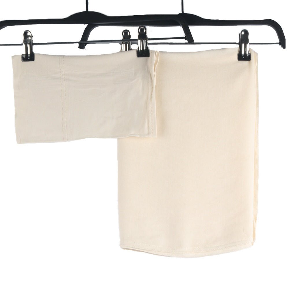 Modesty Pure Color Hijab and Undercap 2-Piece Set by Mariam's Collection, in soft fabric, shown in neutral color