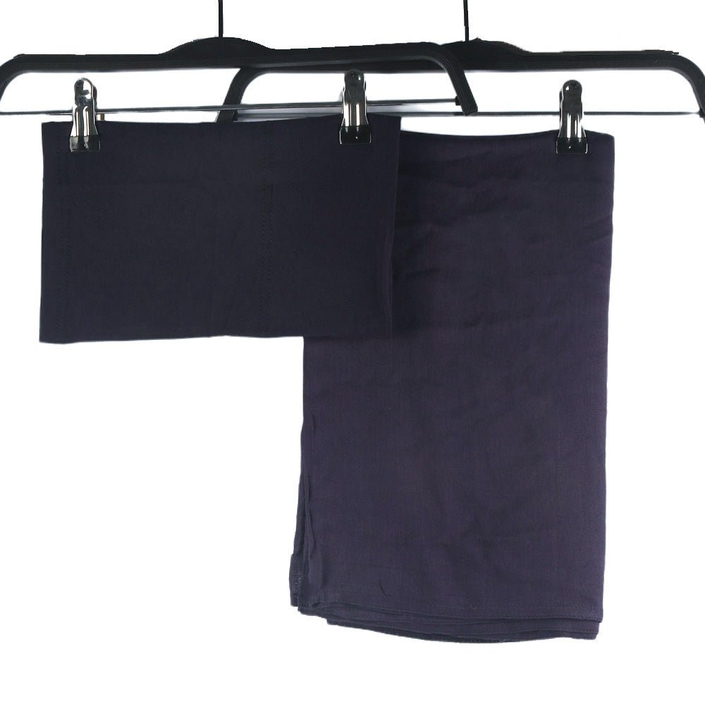 Modesty Pure Color Hijab and Undercap 2-piece set by Mariam's Collection, in soft fabric, displayed flat for styling.