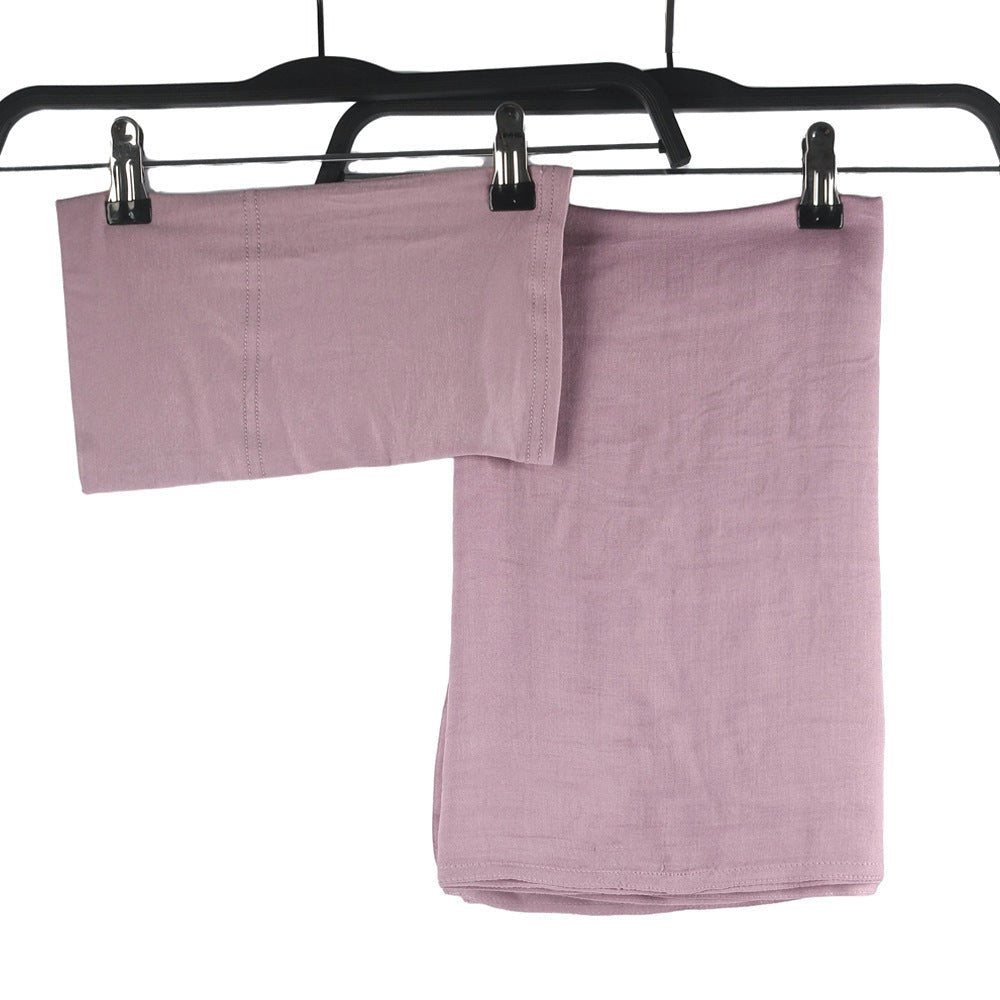 Mariams Collection pure color hijab and undercap 2-piece set, soft fabric, in neutral tones, styled for modest fashion.