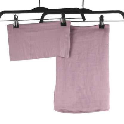 Mariams Collection pure color hijab and undercap 2-piece set, soft fabric, in neutral tones, styled for modest fashion.