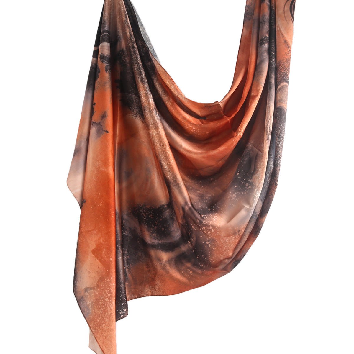 Elegant satin marble print hijab from Mariam's Collection featuring a smooth satin fabric and stylish marble pattern.