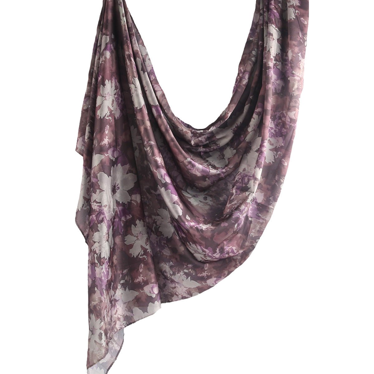 Mariams Collection Elegance Satin Marble Print Hijab in soft satin fabric with marble design, 180cm long.