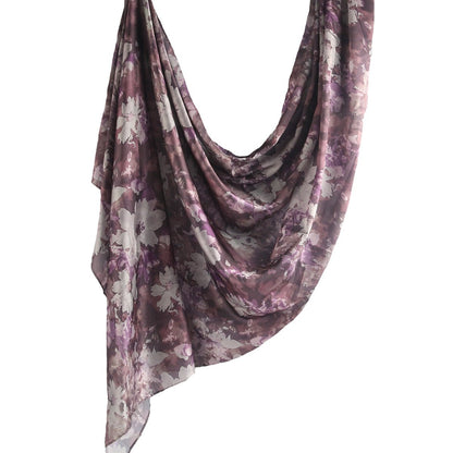 Mariams Collection Elegance Satin Marble Print Hijab in soft satin fabric with marble design, 180cm long.
