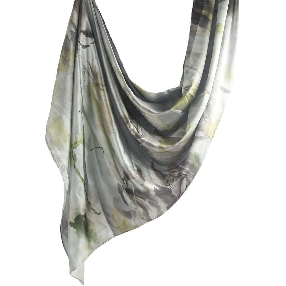 Mariams Collection Elegance Satin Marble Print Hijab in soft satin fabric with a marble pattern, 180cm long.