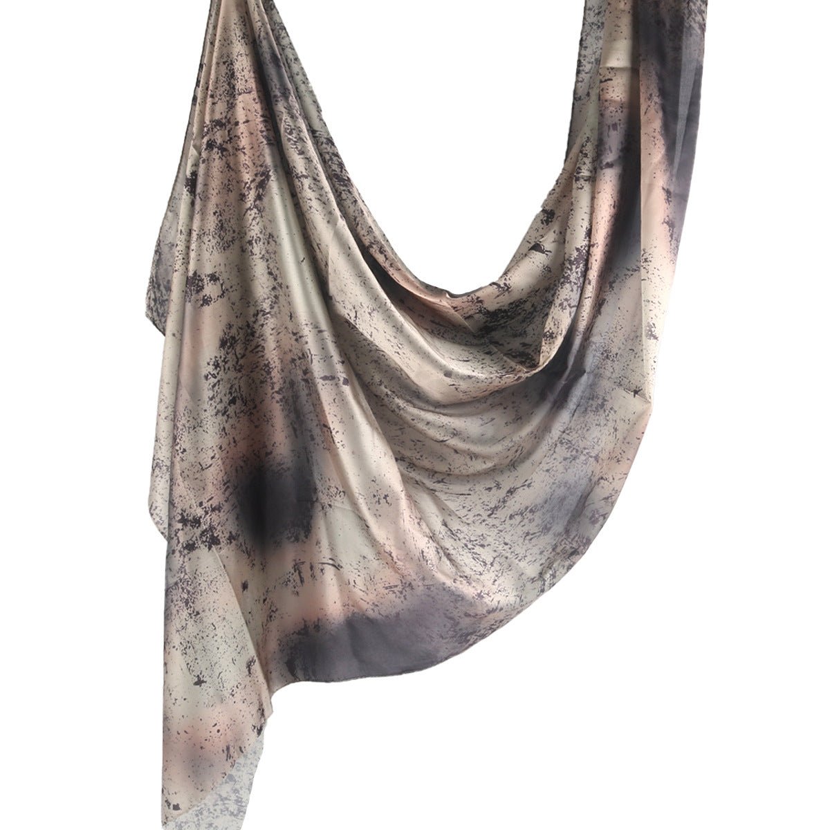 Mariams Collection Elegance Satin Marble Print Hijab in soft satin fabric with marble pattern, 180cm long.