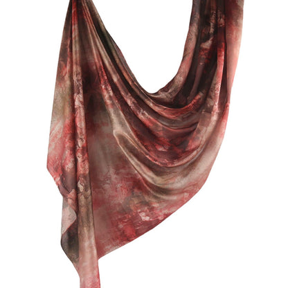 Mariams Collection Elegance Satin Marble Print Hijab in soft satin fabric with marble design, 180cm long for versatile styling