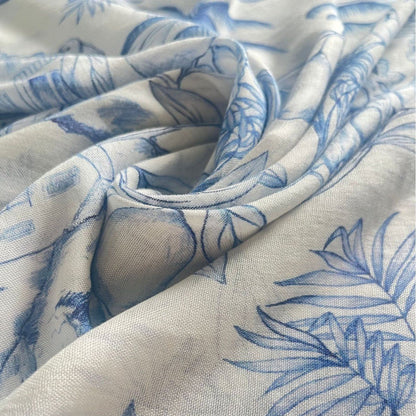 Bright watercolor print headscarf by Mariam's Collection, soft and breathable hijab in lightweight fabric, versatile for everyday wear.