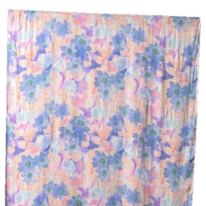 Vibrant floral print lightweight hijab scarf from Mariam's Collection featuring botanical design and soft, flowing fabric.