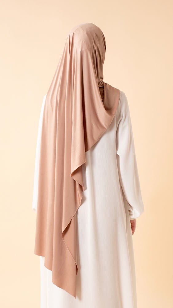 Jet black premium cooling non-slip hijab from Mariam's Collection, breathable sports hijab for comfortable active wear.