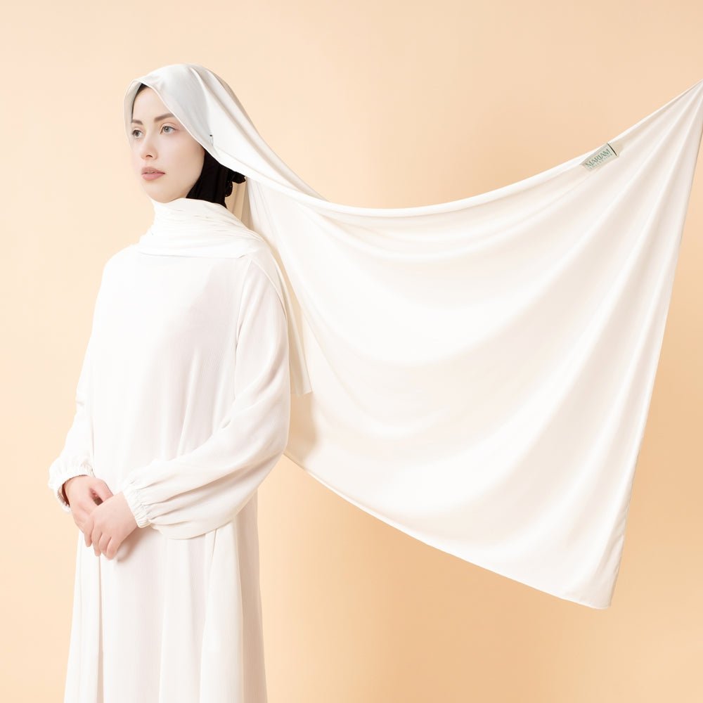 Black breathable sports hijab by Mariam's Collection, premium cooling non-slip hijab designed for active wear and comfort.