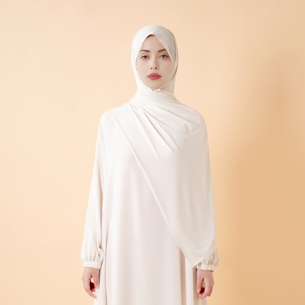 Black breathable sports hijab from Mariam's Collection, premium cooling non-slip hijab designed for comfort and active wear.