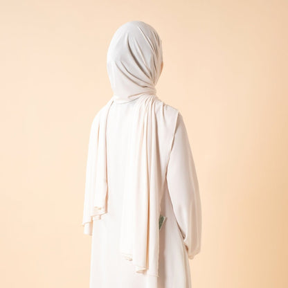 Premium bamboo jersey hijab in natural bamboo fabric, black color, free size from Mariam's Collection.