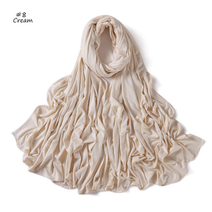 Breathable & Soft Mercerized Cotton Hijab Scarf(MH126)