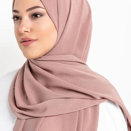 Crepe Scarf Crinkle Chiffon Hijab for Women Shawls Ripple Pleated (MH003)