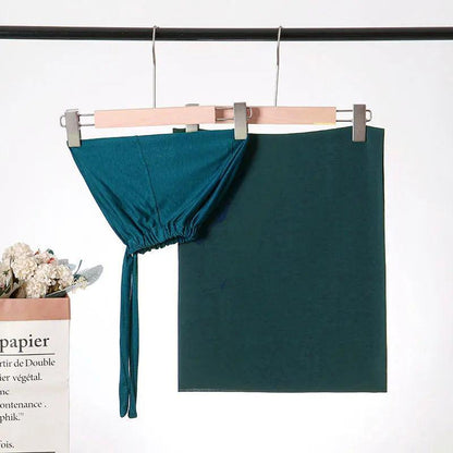 Chiffon Hijab with Cord Base Cap 2pcs Set (MH037)