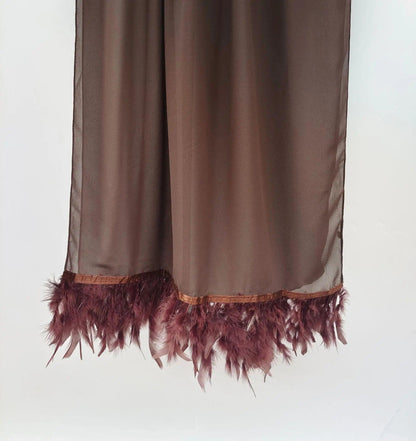 Chiffon Scarves Feather Scarf Hijab (MH039)