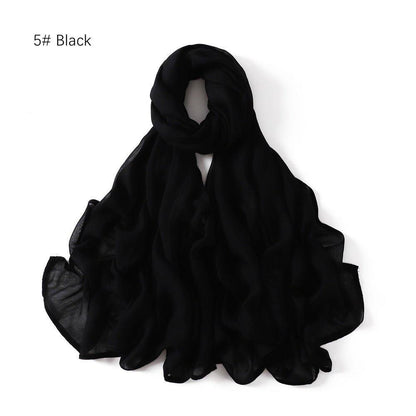 MH054 Rayon Solid Color Wide Brim Hijab
