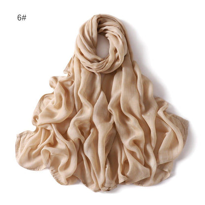 MH054 Rayon Solid Color Wide Brim Hijab