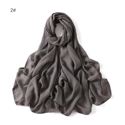 MH054 Rayon Solid Color Wide Brim Hijab