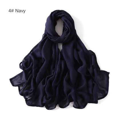 MH054 Rayon Solid Color Wide Brim Hijab