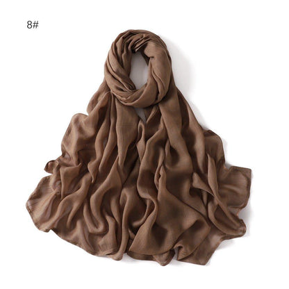 MH054 Rayon Solid Color Wide Brim Hijab