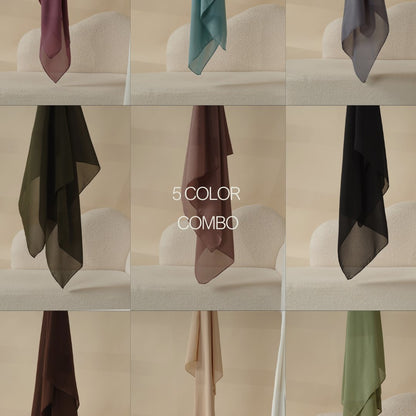 Plain Chiffon Shawl, Extra Fine Chiffon Hijab (MH067)