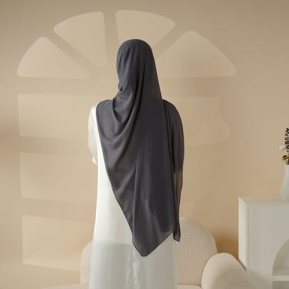 Plain Chiffon Shawl, Extra Fine Chiffon Hijab (MH067)