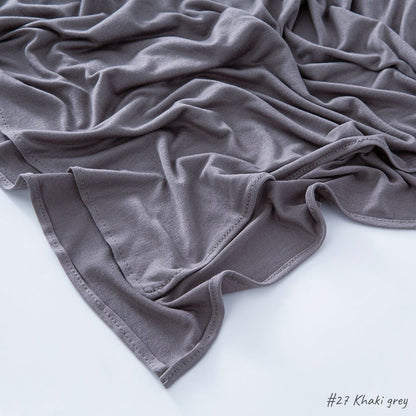 High Quality Right Angle Curled Jersey Mercerized Cotton Breathable Hijab(MH068)