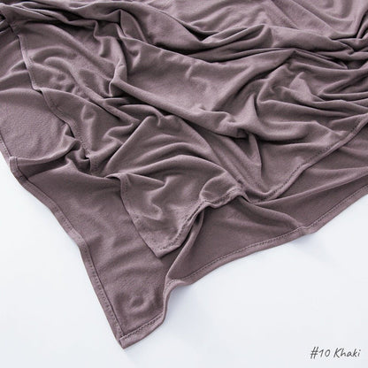 High Quality Right Angle Curled Jersey Mercerized Cotton Breathable Hijab(MH068)