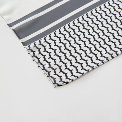 MH074 Keffiyeh Printed chiffon Hijab