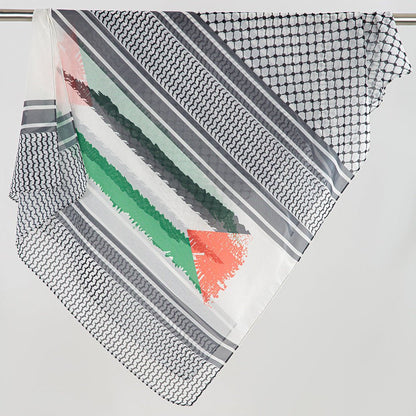 MH074 Keffiyeh Printed chiffon Hijab