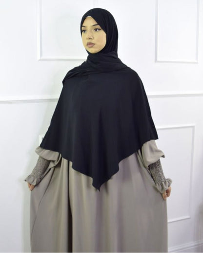 Fashion Single Layer Hijab Shawl With Scarf (MH082)