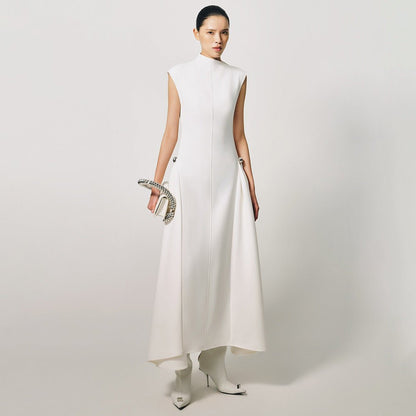 Minimalist Sleeveless Fitted Maxi Dress (MS382)