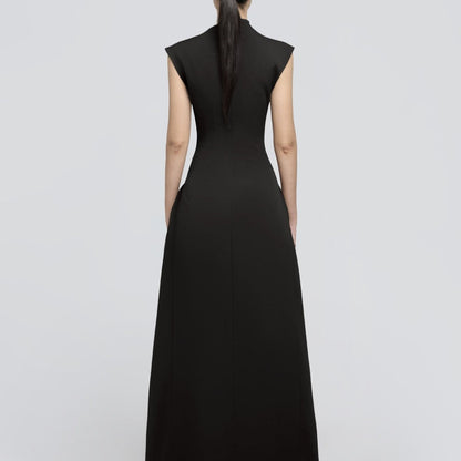 Minimalist Sleeveless Fitted Maxi Dress (MS382)