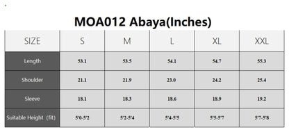 Nida Pearl 4-Piece Set Open Abaya (MOA012)